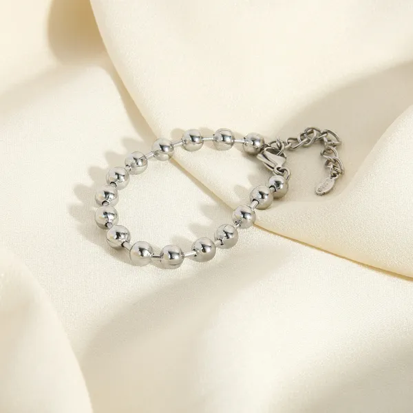 Women Jewelry  Stainless Steel Bubble Beads Necklace