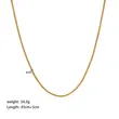 Women Jewelry Gold Plated Large Stainless Steel Box Necklace