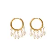 Fashion Women Pearl Huggie Earrings Hoops