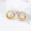 Fashion 18K Gold Plating Women Big Hoop Earrings