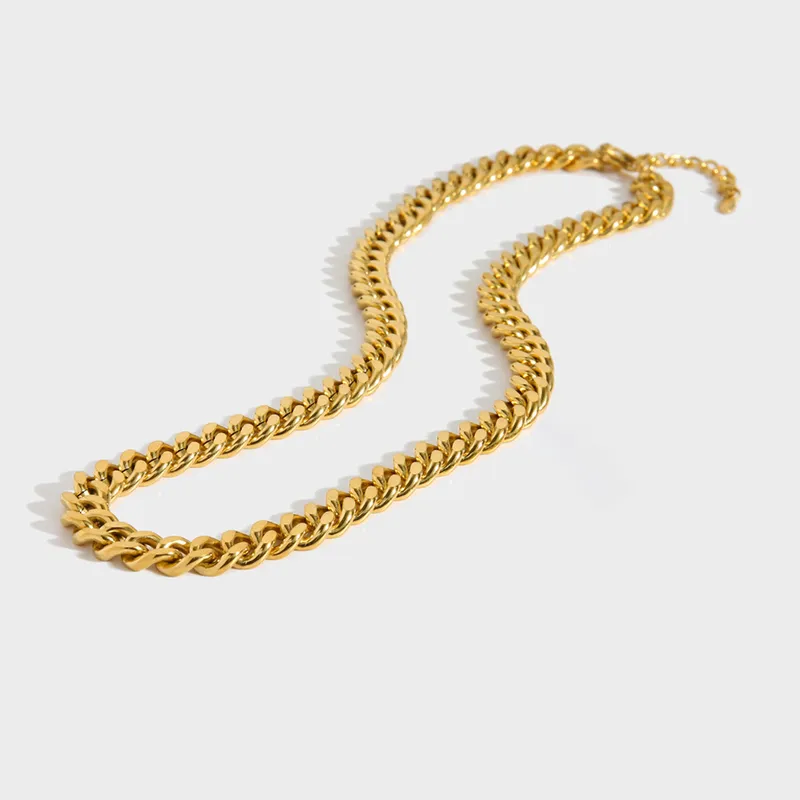Gold Plated Stainless Steel Premium Cuban Chain Necklace