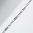Stainless Steel Silver Color Figaro Anklets