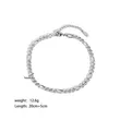 Stainless Steel Silver Color Figaro Anklets