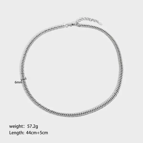 18K Gold Plated Stainless Steel Cuban Chain Necklace