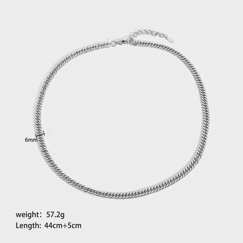 18K Gold Plated Stainless Steel Cuban Chain Necklace