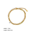18K Gold Plated Steel Figaro Chain Anklets