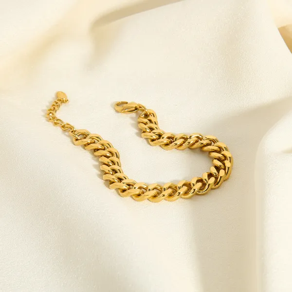 18K Gold Plated Steel Figaro Chain Anklets