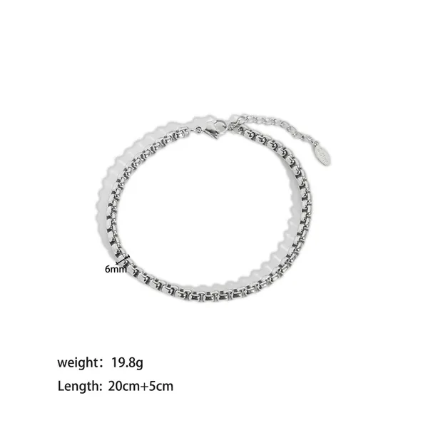Hyposensitivity Stainless Steel Stable Box Chain Anklets