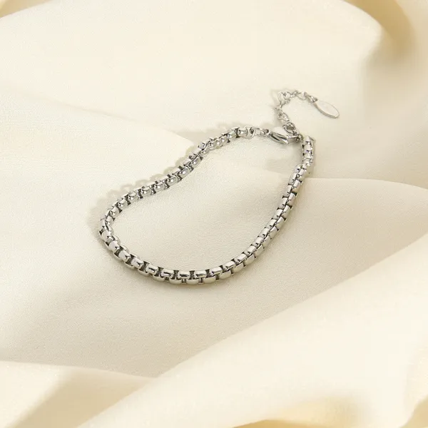 Hyposensitivity Stainless Steel Stable Box Chain Anklets