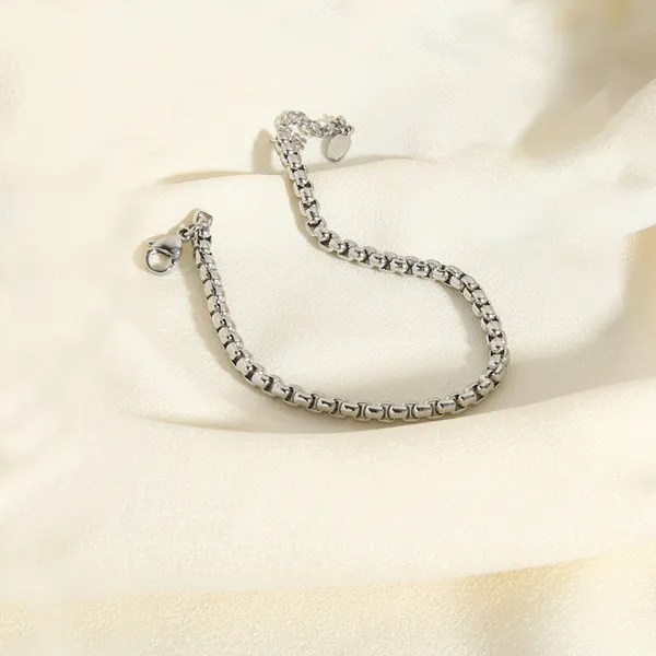 Hyposensitivity Stainless Steel Stable Box Chain Anklets