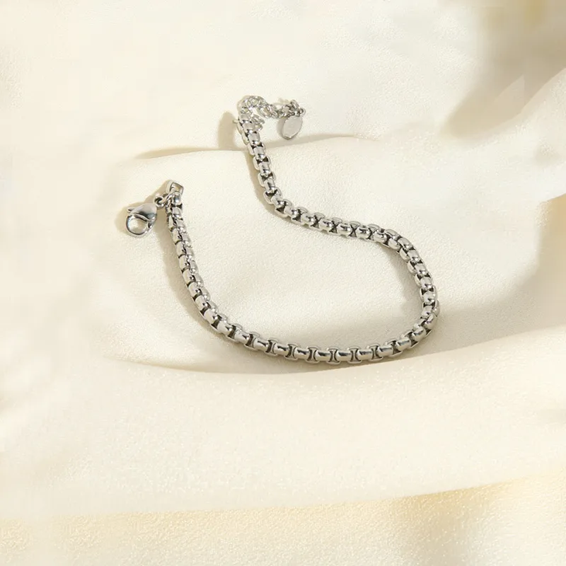 Hyposensitivity Stainless Steel Stable Box Chain Anklets