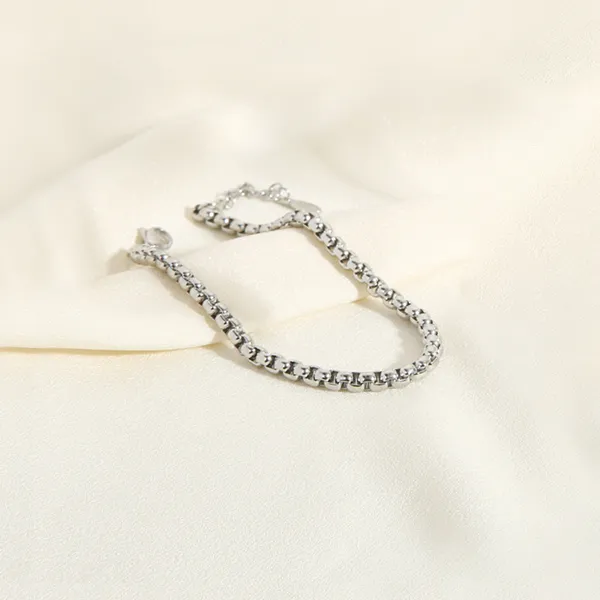 Hyposensitivity Stainless Steel Stable Box Chain Anklets