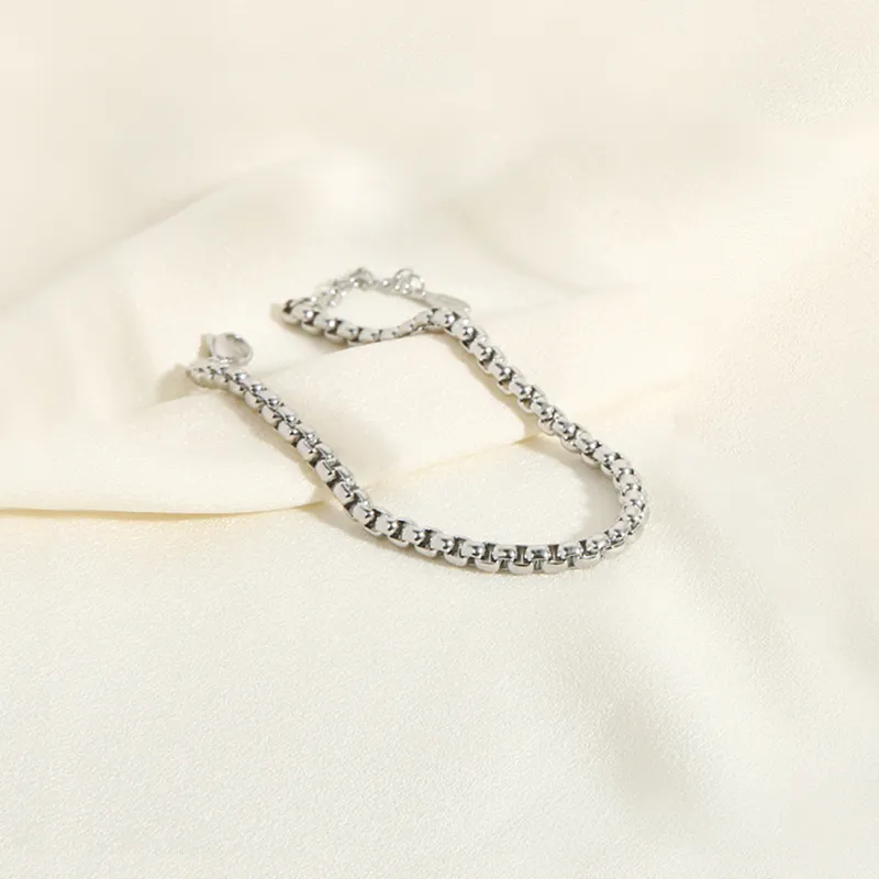 Hyposensitivity Stainless Steel Stable Box Chain Anklets