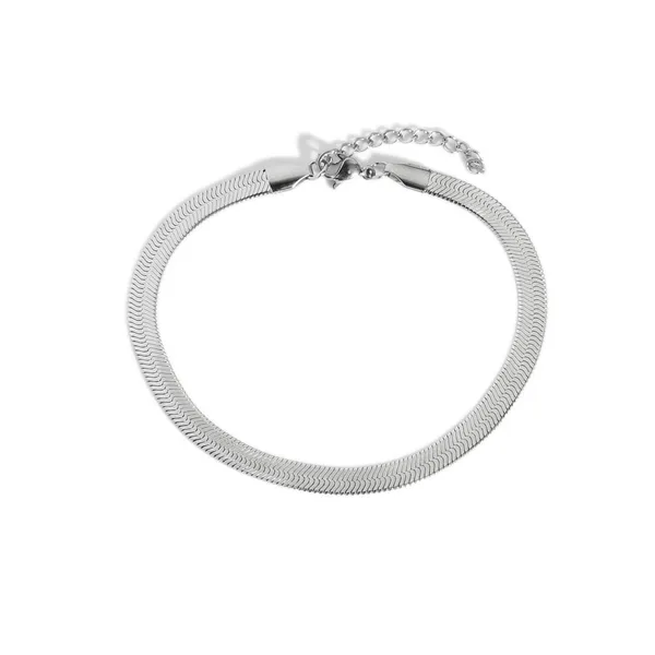 Women Fashion Stainless Steel Silver Color Snake anklet