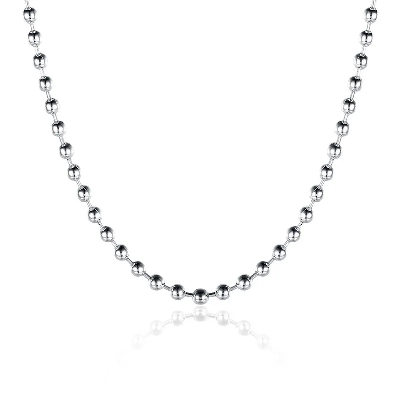 6mm Stainless Steel Fashion Bubble Bead Chain Necklace