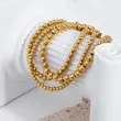 Fashion Women Stainless Steel Beaded  Bracelet