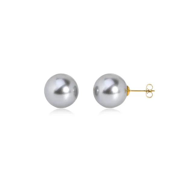 Stainless Steel Tahiti Mother of Pearl Stud Earrings