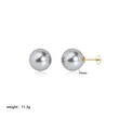 Stainless Steel Tahiti Mother of Pearl Stud Earrings