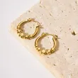Women Stainless Steel Gold Plated Multi Star Hoop Earrings