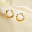 Women Stainless Steel Gold Plated Multi Star Hoop Earrings