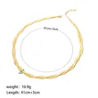 18K Gold Plated Stainless Steel Double Twist Snake Chain Necklace