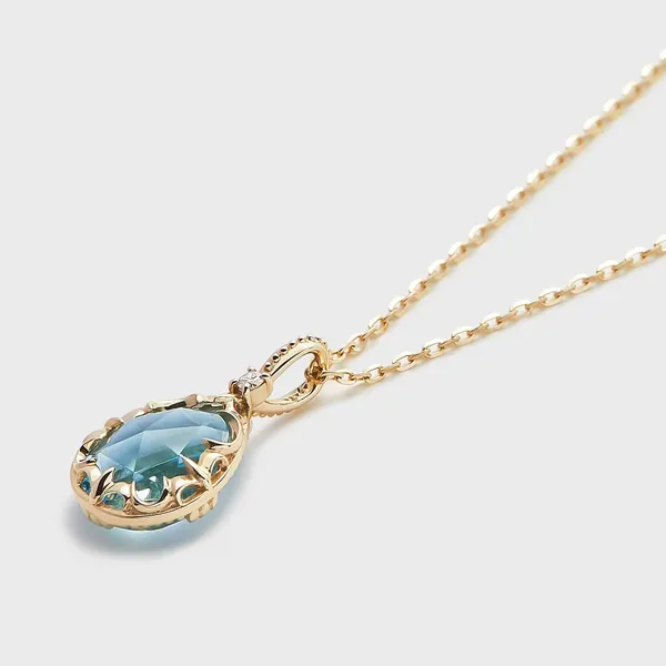 High Quality Stainless Steel Jewelry Necklace Color Stone Setting