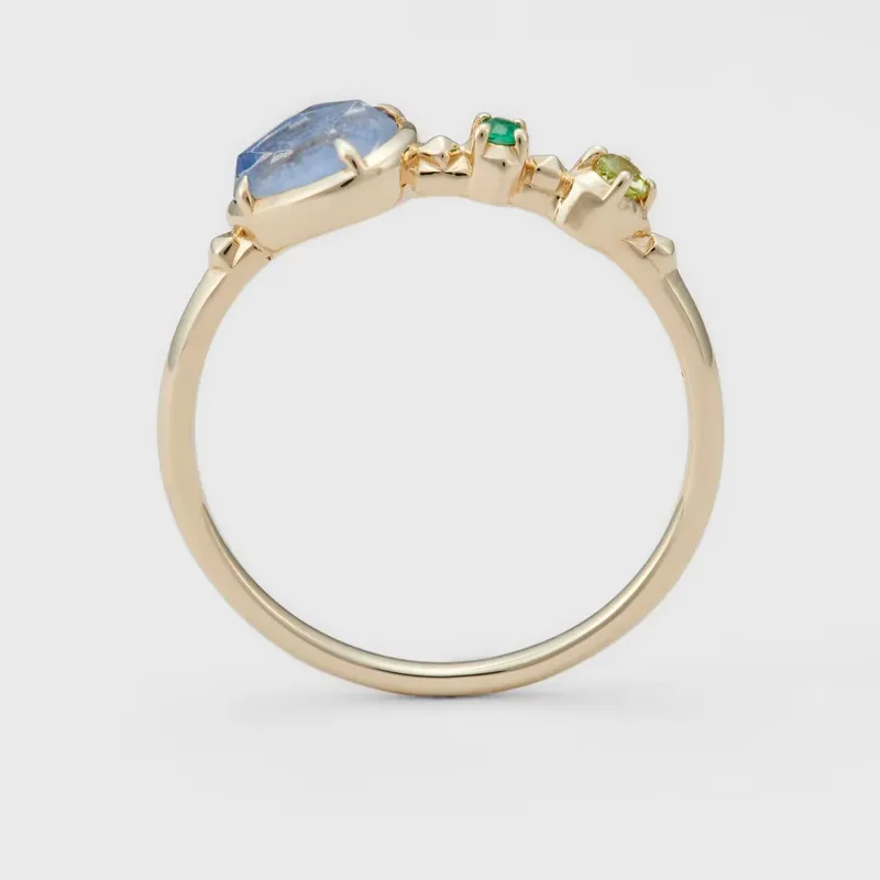 High Quality Stainless Steel Jewelry Necklace Color Stone Setting