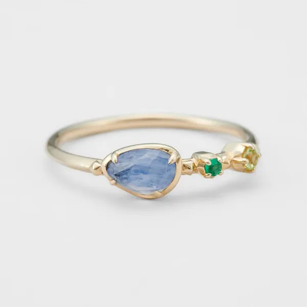 High Quality Stainless Steel Jewelry Necklace Color Stone Setting