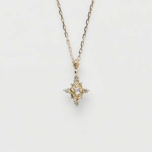 High Quality Stainless Steel Jewelry Necklace Color Stone Setting