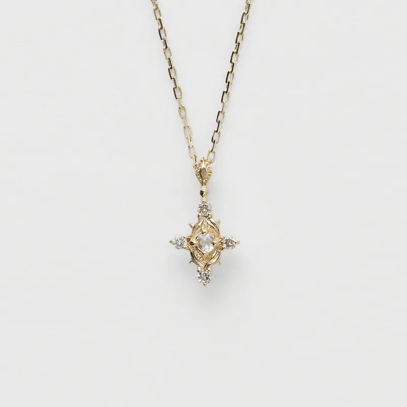 High Quality Stainless Steel Jewelry Necklace Color Stone Setting