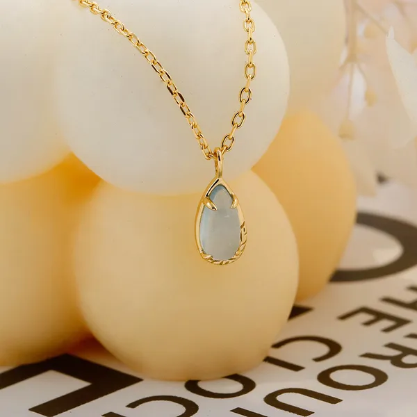 High Quality Stainless Steel Jewelry Necklace Color Stone Setting