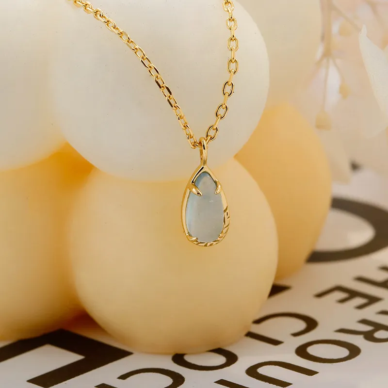 High Quality Stainless Steel Jewelry Necklace Color Stone Setting