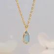 High Quality Stainless Steel Jewelry Necklace Color Stone Setting