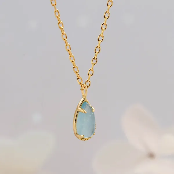 High Quality Stainless Steel Jewelry Necklace Color Stone Setting