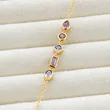 High Quality Stainless Steel Jewelry Necklace Color Stone Setting