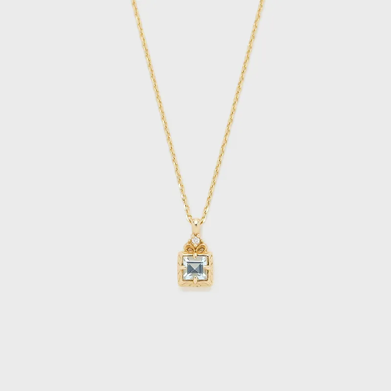 High Quality Stainless Steel Jewelry Necklace Color Stone Setting