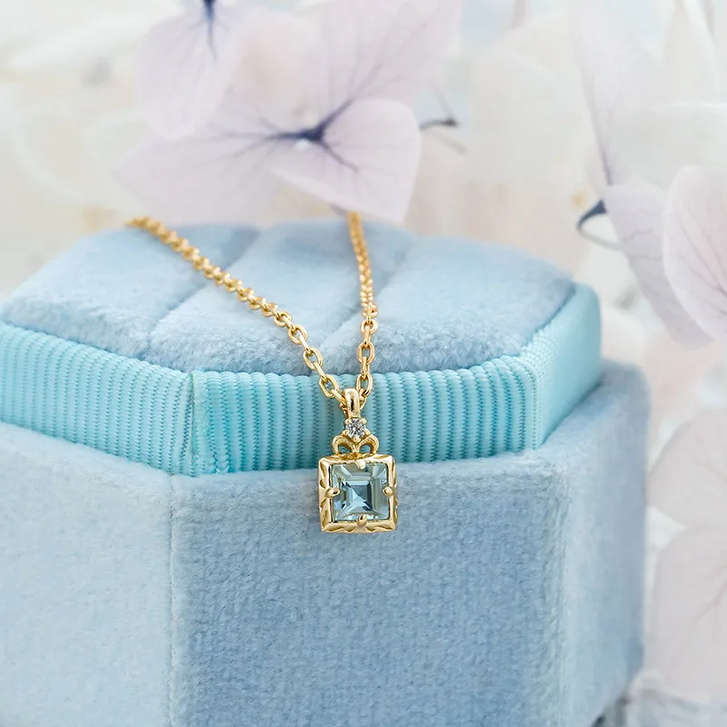 High Quality Stainless Steel Jewelry Necklace Color Stone Setting