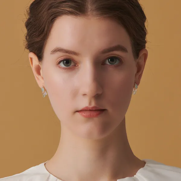 High Quality Stainless Steel Jewelry Necklace Color Stone Setting