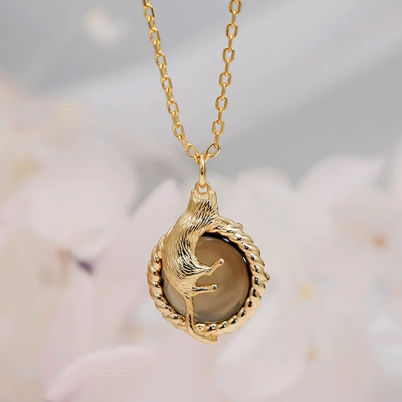 High Quality Stainless Steel Jewelry Necklace Color Stone Setting