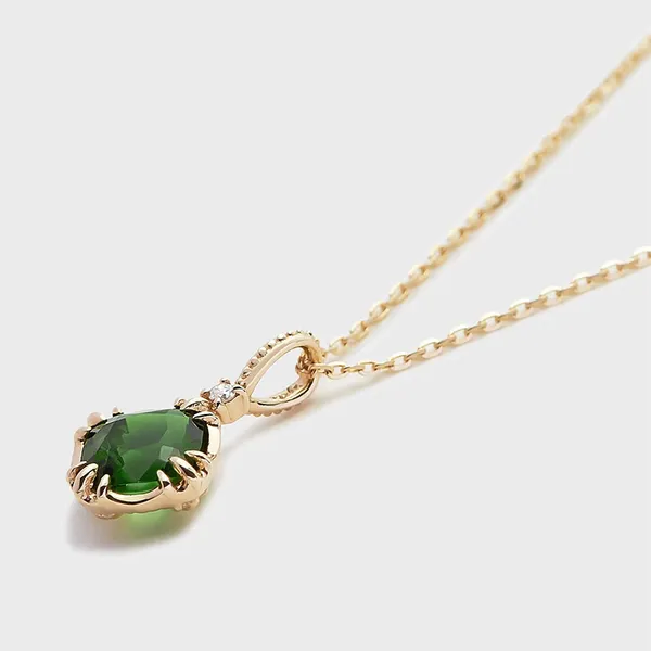 High Quality Stainless Steel Jewelry Necklace Color Stone Setting