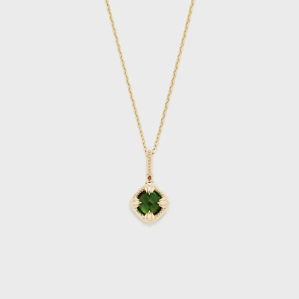 High Quality Stainless Steel Jewelry Necklace Color Stone Setting