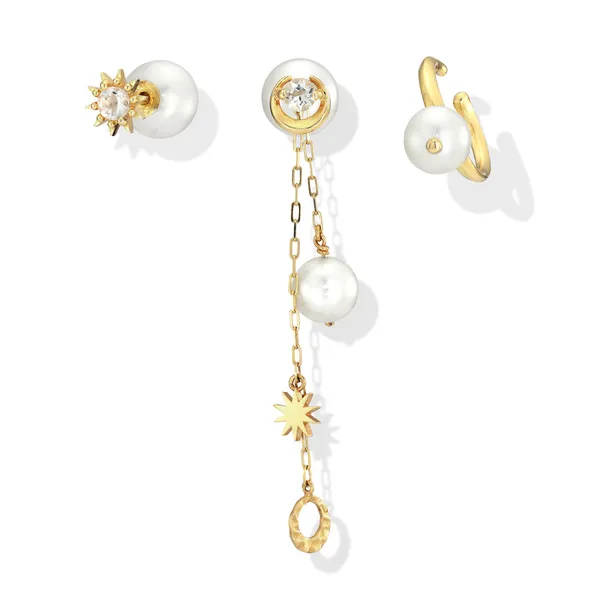 High Quality Stainless Steel Jewelry Necklace Color Stone Setting