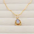 High Quality Stainless Steel Jewelry Necklace Color Stone Setting