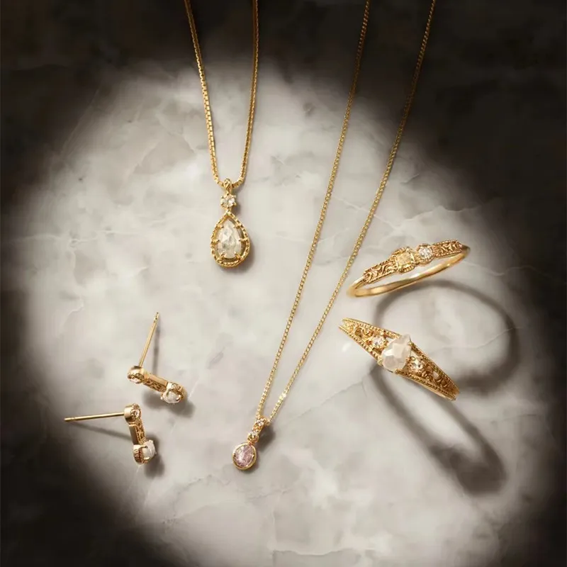 High Quality Stainless Steel Jewelry Necklace Color Stone Setting