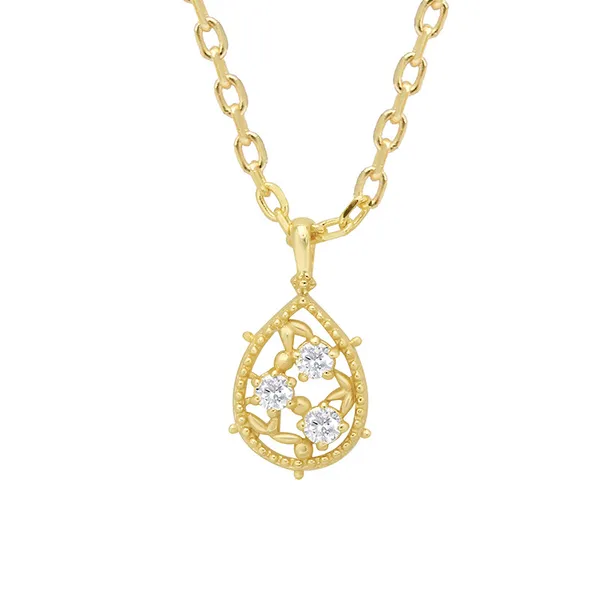 High Quality Stainless Steel Jewelry Necklace Color Stone Setting