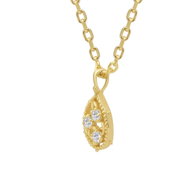 High Quality Stainless Steel Jewelry Necklace Color Stone Setting