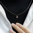 High Quality Stainless Steel Jewelry Necklace Color Stone Setting