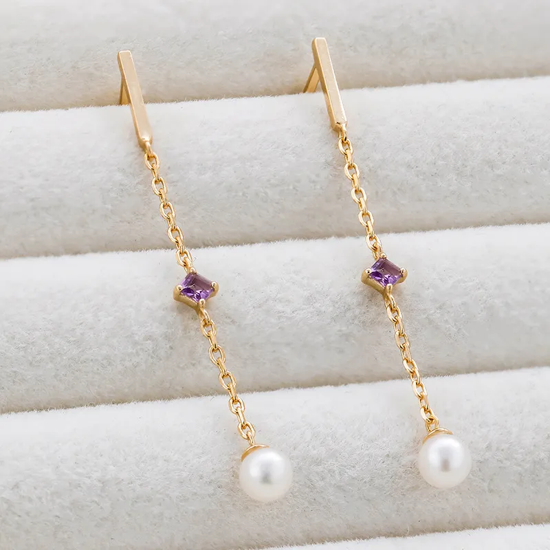 High Quality Stainless Steel Jewelry Necklace Color Stone Setting