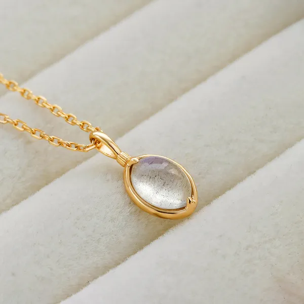 High Quality Stainless Steel Jewelry Necklace Color Stone Setting