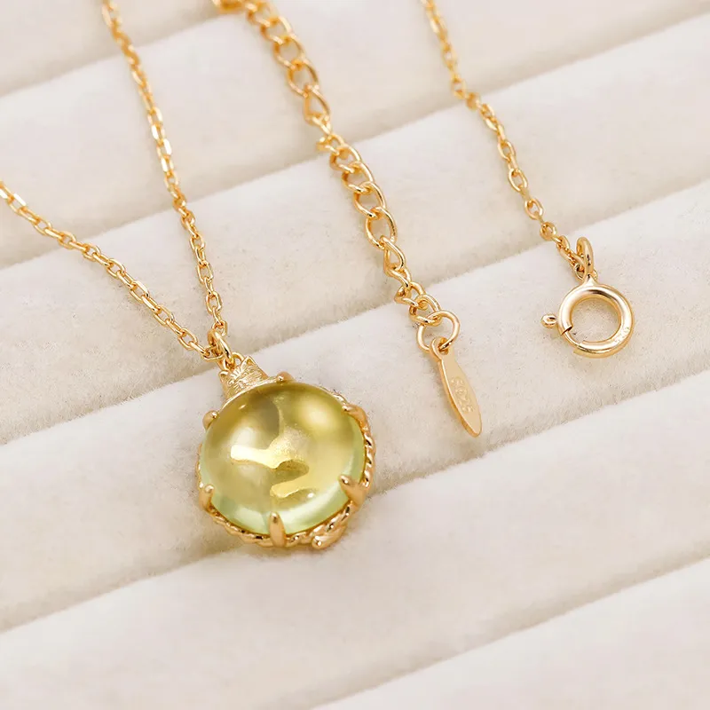 High Quality Stainless Steel Jewelry Necklace Color Stone Setting